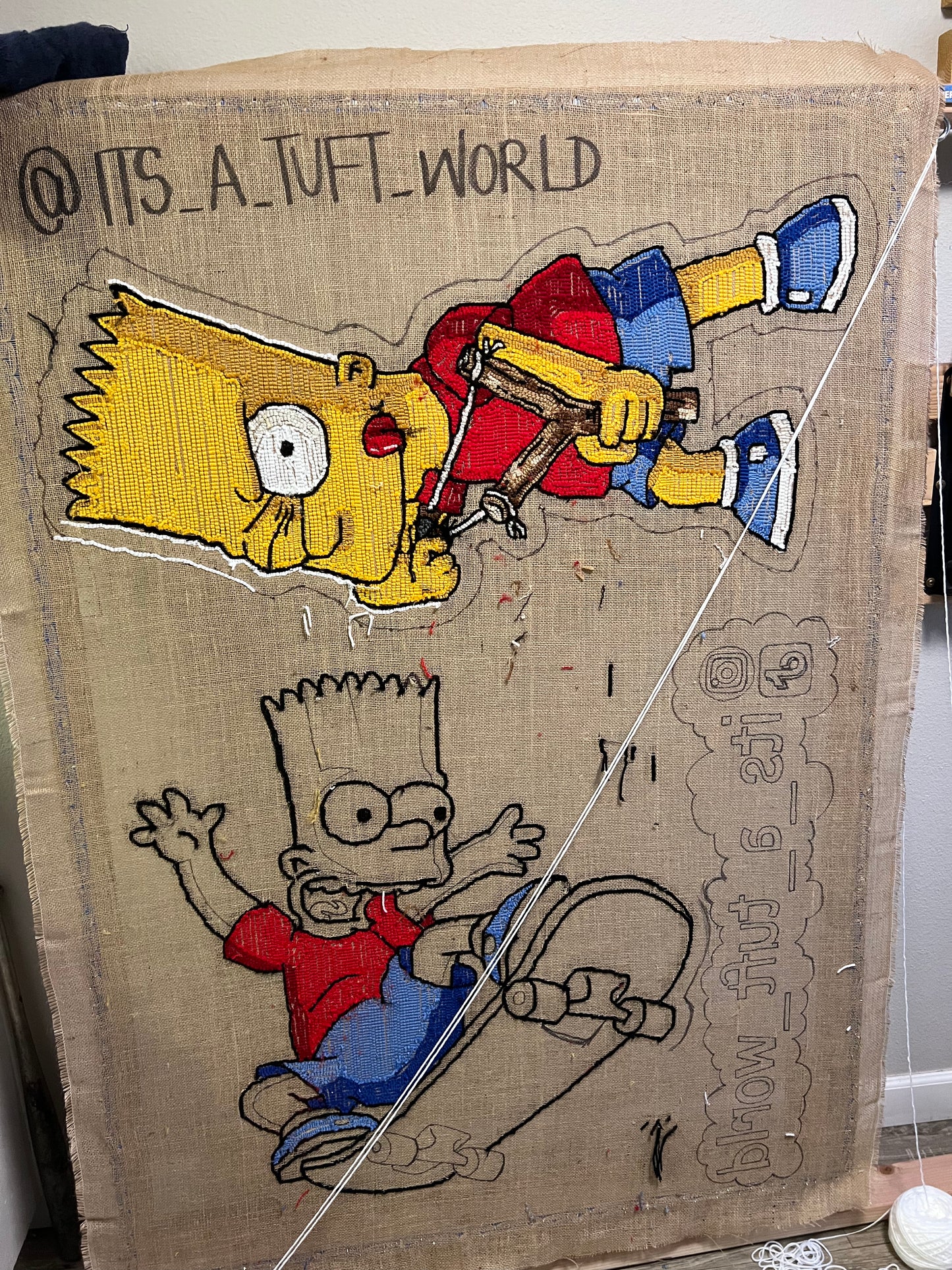 BART Simpson tufted rug