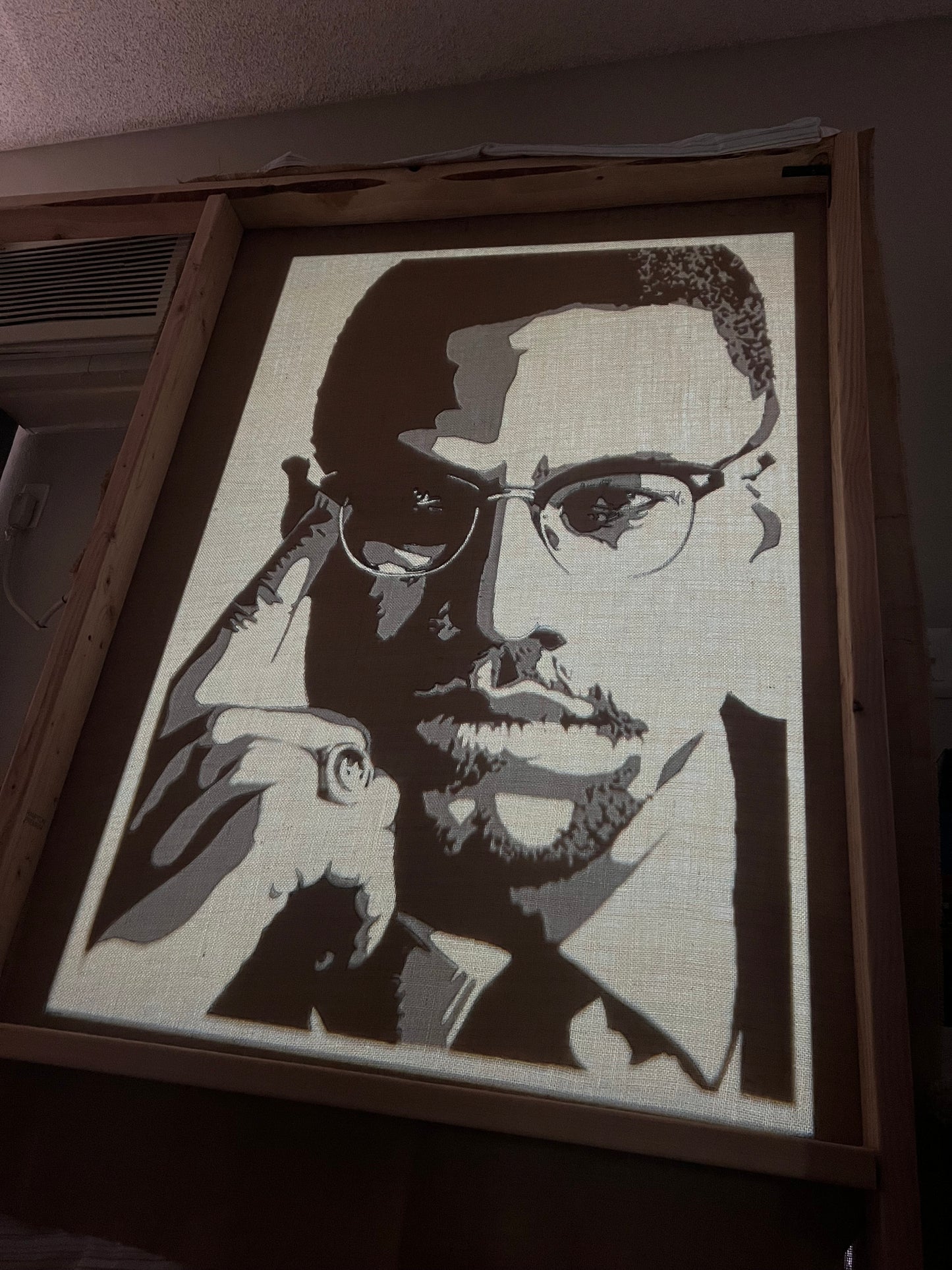 Malcolm X Portrait Rug